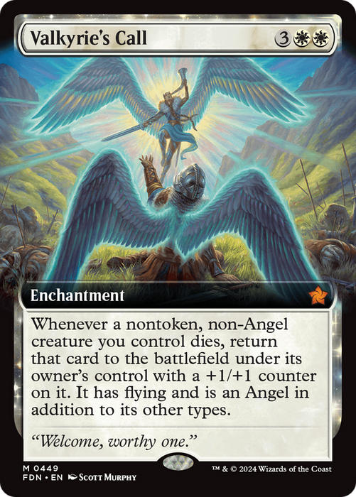 Valkyrie's Call (FDN-449) - mythic: (Extended Art) - Foil