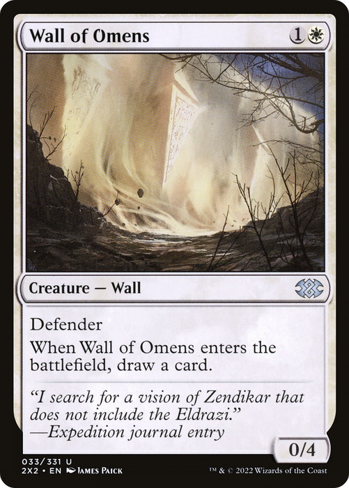 Wall of Omens (2X2-033) - uncommon - Foil