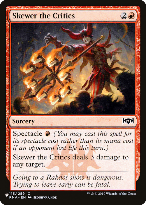 Skewer the Critics (LIST-RNA-115) - common