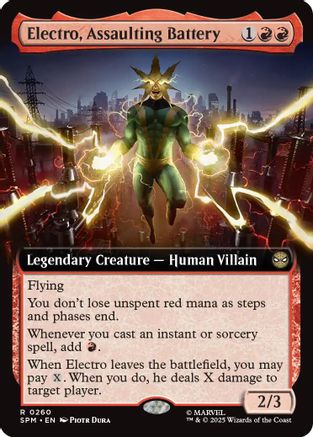 Electro, Assaulting Battery (Extended Art) (SPM-260) - rare