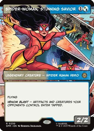 Spider-Woman, Stunning Savior (Borderless) (SPM-230) - rare - Foil