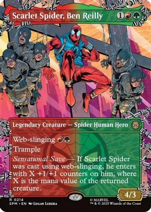 Scarlet Spider, Ben Reilly (Borderless) (SPM-214) - rare - Foil