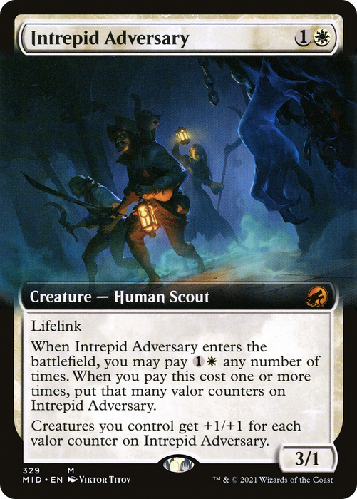 Intrepid Adversary (MID-329) - mythic: (Extended Art) - Foil