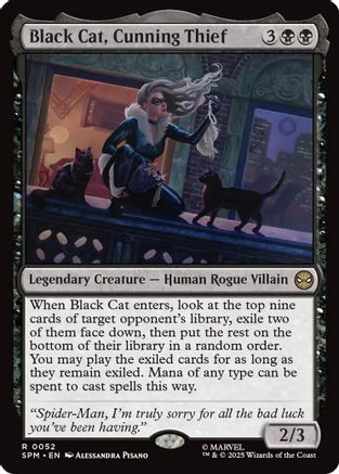 Black Cat, Cunning Thief (SPM-052) - rare - Foil
