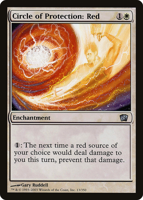 Circle of Protection: Red (8ED-13★) - uncommon - Foil