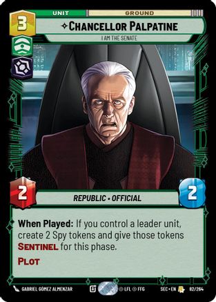 Chancellor Palpatine - I Am the Senate (82/264) - SOP - Rare