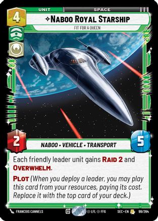 Naboo Royal Starship - Fit For A Queen (99/264) - SOP - Rare