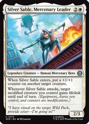 Silver Sable, Mercenary Leader (SPM-013) - uncommon