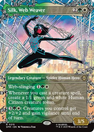 Silk, Web Weaver (Borderless) (SPM-215) - rare