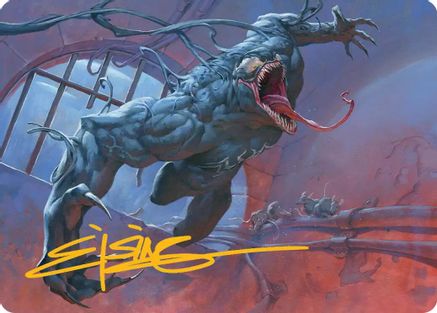 Venom, Evil Unleashed Art Card (Gold-Stamped Signature) (AASPM-012) - special