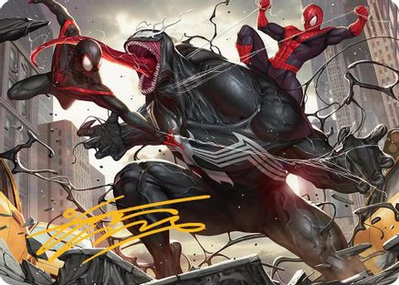 Terrific Team-Up Art Card (Gold-Stamped Signature) (AASPM-023) - special