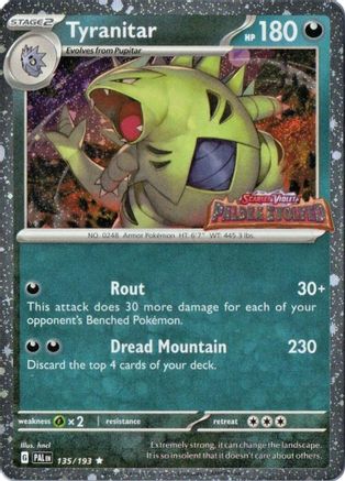Tyranitar (Paldea Evolved Stamp) (135/193) - MCP  - Promo - Holofoil