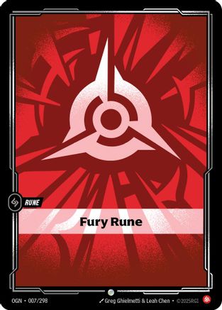 Fury Rune (007/298) - OGN - Common - Foil