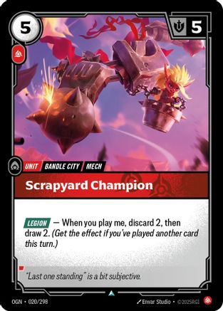 Scrapyard Champion (020/298) - OGN - Uncommon - Foil