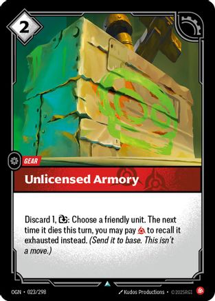 Unlicensed Armory (023/298) - OGN - Uncommon - Foil