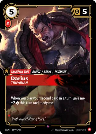 Darius - Trifarian (027/298) - OGN - Rare - Foil
