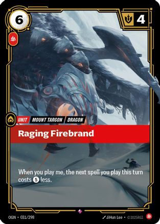 Raging Firebrand (031/298) - OGN - Rare - Foil