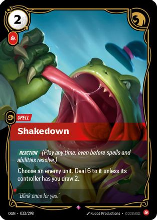 Shakedown (033/298) - OGN - Rare - Foil