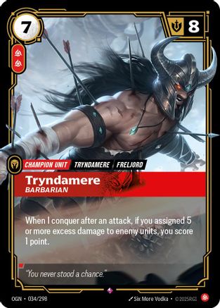 Tryndamere - Barbarian (034/298) - OGN - Rare - Foil
