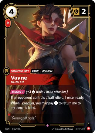 Vayne - Hunter (035/298) - OGN - Rare - Foil
