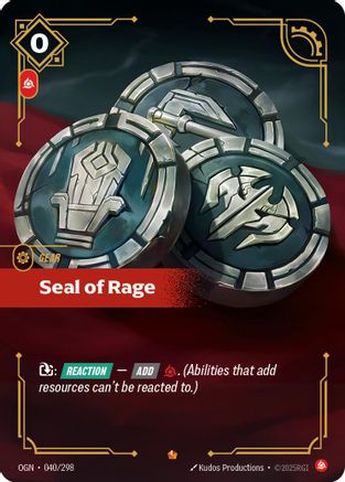 Seal of Rage (040/298) - OGN - Epic - Foil