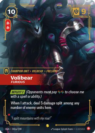 Volibear - Furious (Alternate Art) (041a/298) - OGN - Showcase - Foil