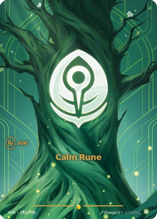 Calm Rune (Alternate Art) (042a/298) - OGN - Showcase - Foil