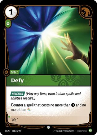Defy (045/298) - OGN - Common - Foil
