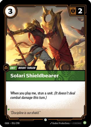 Solari Shieldbearer (051/298) - OGN - Common - Foil