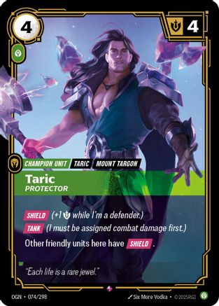 Taric - Protector (074/298) - OGN - Rare - Foil
