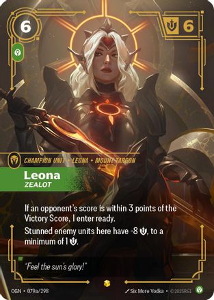Leona - Zealot (Alternate Art) (079a/298) - OGN - Showcase - Foil