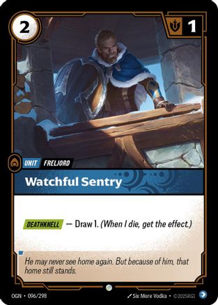 Watchful Sentry (096/298) - OGN - Common - Foil