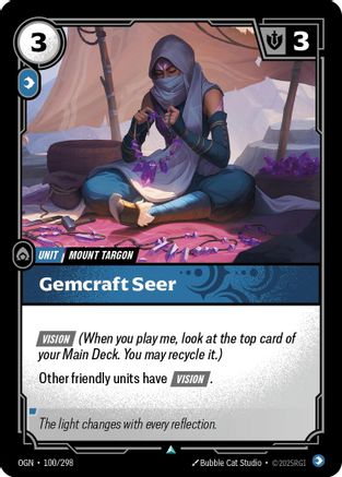 Gemcraft Seer (100/298) - OGN - Uncommon - Foil