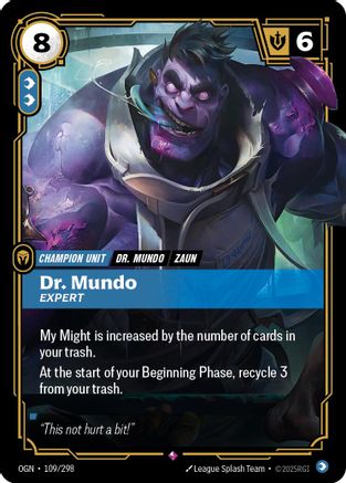 Dr. Mundo - Expert (109/298) - OGN - Rare - Foil