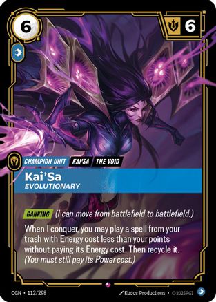 Kai'Sa - Evolutionary (112/298) - OGN - Rare - Foil