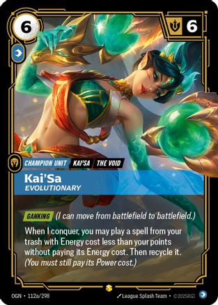 Kai'Sa - Evolutionary (Alternate Art) (112a/298) - OGN - Showcase - Foil