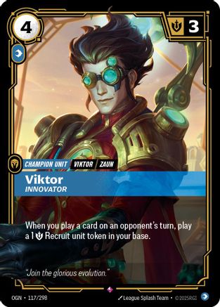 Viktor - Innovator (117/298) - OGN - Rare - Foil