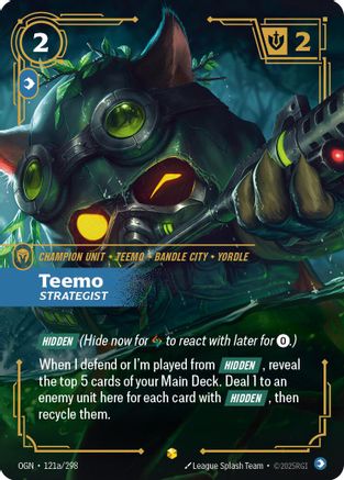 Teemo - Strategist (Alternate Art) (121a/298) - OGN - Showcase - Foil