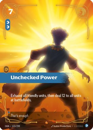 Unchecked Power (123/298) - OGN - Epic - Foil
