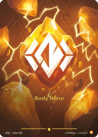 Body Rune (Alternate Art) (126a/298) - OGN - Showcase - Foil