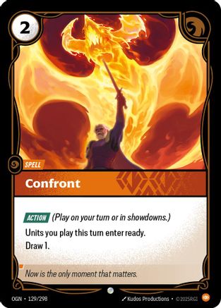 Confront (129/298) - OGN - Common - Foil
