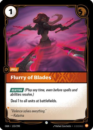 Flurry of Blades (133/298) - OGN - Common - Foil