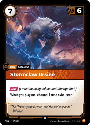 Stormclaw Ursine (137/298) - OGN - Common
