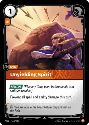 Unyielding Spirit (145/298) - OGN - Uncommon - Foil