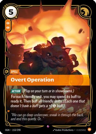 Overt Operation (153/298) - OGN - Rare - Foil
