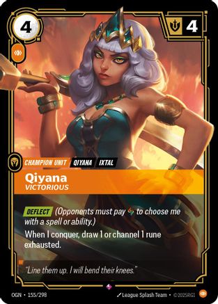 Qiyana - Victorious (155/298) - OGN - Rare - Foil