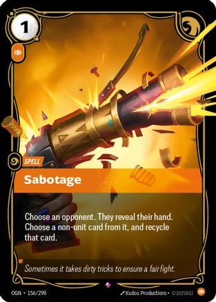 Sabotage (156/298) - OGN - Rare - Foil