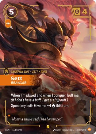Sett - Brawler (Alternate Art) (164a/298) - OGN - Showcase - Foil