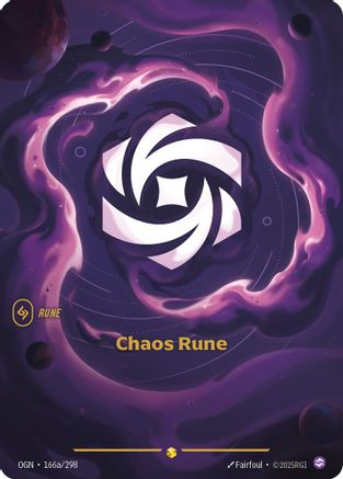 Chaos Rune (Alternate Art) (166a/298) - OGN - Showcase - Foil