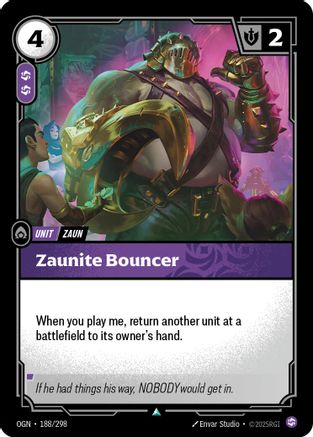 Zaunite Bouncer (188/298) - OGN - Uncommon - Foil